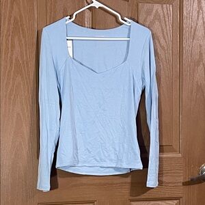 Sky Blue Long Sleeve Women's Top